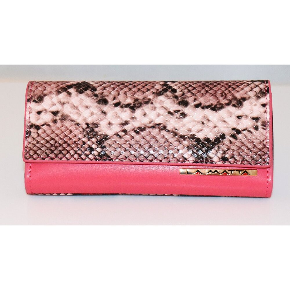 New LA Matta Sunglasses Eyeglasses Pink Snake skin /with mirror Case